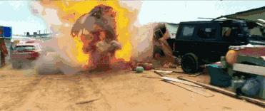 电影里的大厦倒塌现场,电影里建筑物突然崩塌的片段