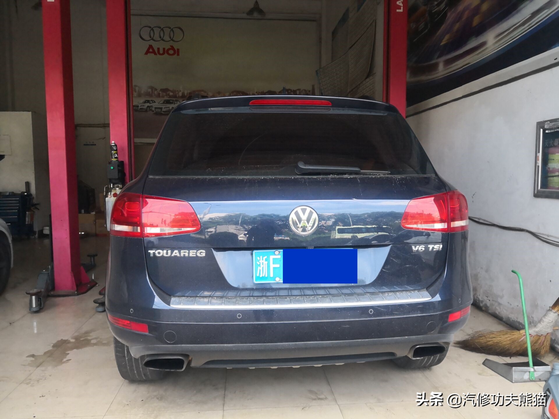 能拉动波音747的大众神车途锐烧机油治理，修完了又可以拉飞机了