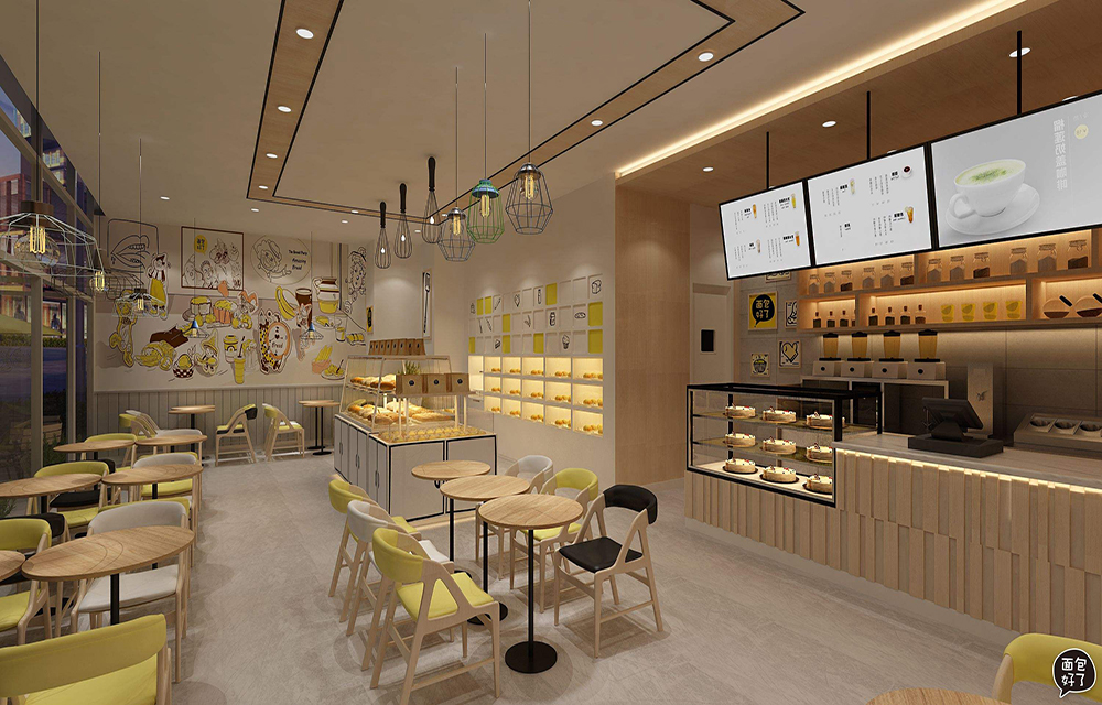 专业面包店装修设计,成都面包店装修设计