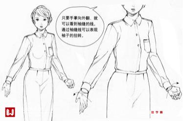 衣服袖子怎么画,宽衣服的袖子怎么画