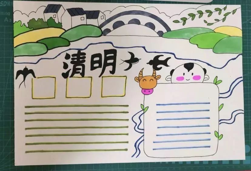 清明习俗介绍手抄报内容,清明手抄报简单又漂亮10分钟搞定