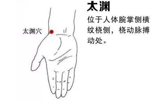 治咳喘的穴位太渊穴图,咳喘穴和太渊穴在哪里