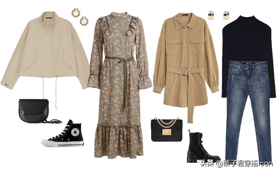 夏天卡其色穿搭最高级,秋冬穿搭卡其色气质高级感
