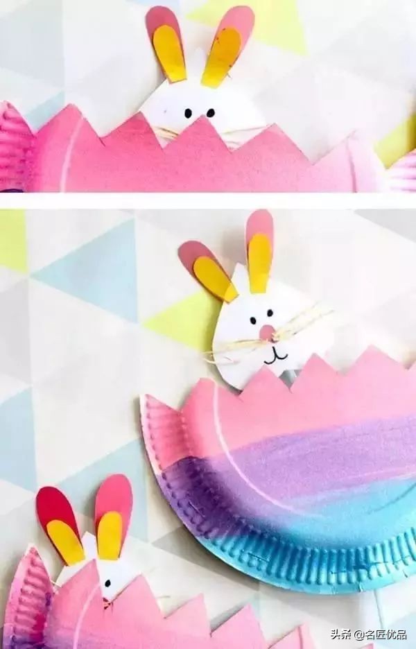 长方形创意纸盘美工作品,纸盘子手工秋天