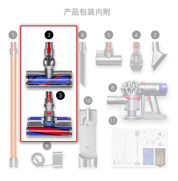 戴森吸尘器v10motorhead和v10slim,戴森全套吸尘器