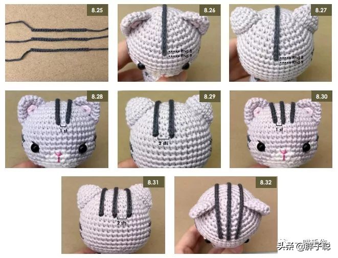 钩针玩偶加菲猫,钩针玩偶咖色