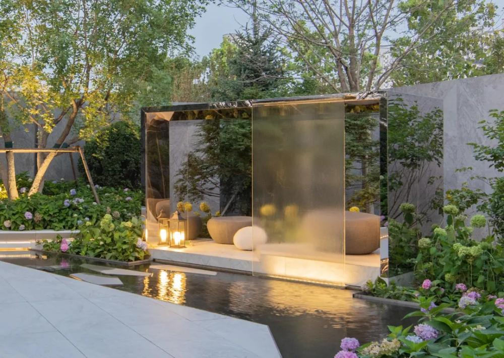 花园凉亭设计带鱼池多少钱,简单凉亭户外庭院遮风挡雨