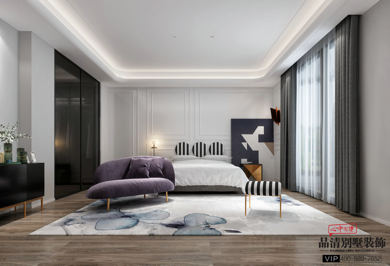 南通豪宅别墅装修实景,南通万濠山庄法式装修别墅