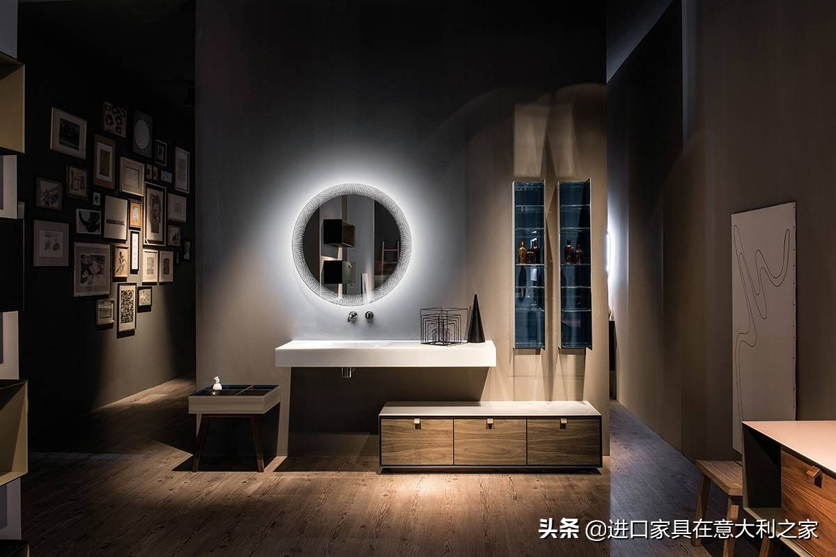 轻奢风浴室柜陶瓷高级感,原木风陶瓷一体浴室柜