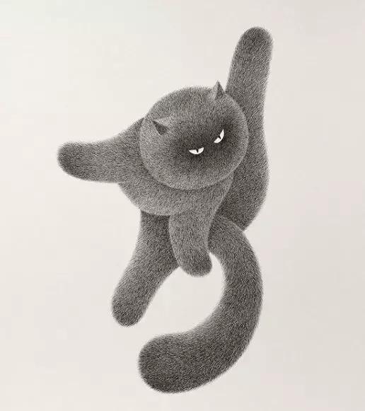 她用2元针管笔作画便惊艳了世界,他用粉笔画了一只猫