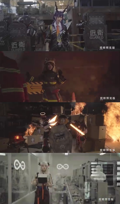 视觉盛宴，又一批coser现身明日方舟百人集结活动