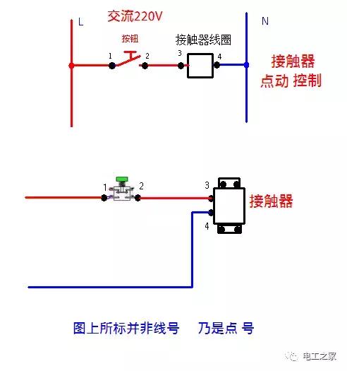 接触器点动正反转控制电路图,交流接触器控制不间断电路