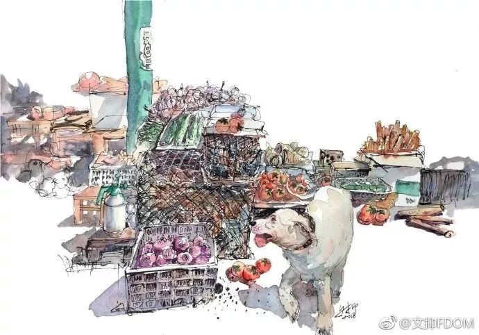 淡彩钢笔画技法,钢笔淡彩画基本知识