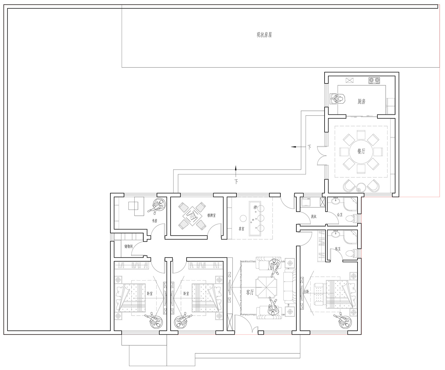 农村自建房养老房一层半怎么设计,农村人盖房子