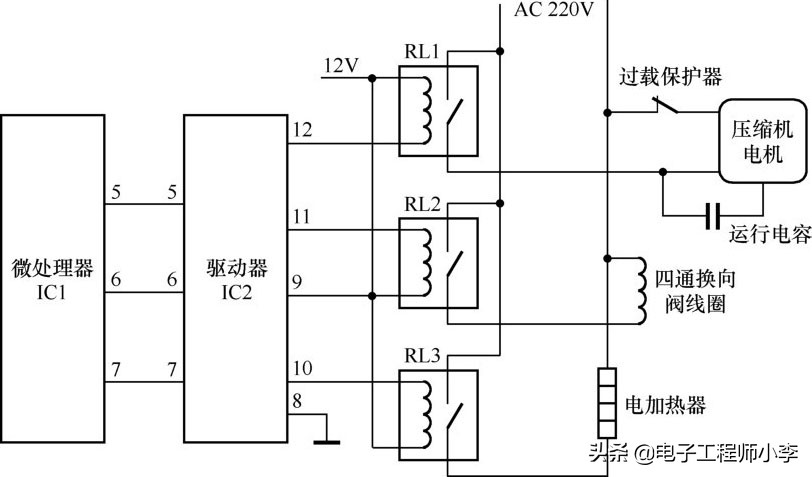 通风空调施工图的识图步骤,定频空调的电路原理图视频讲解