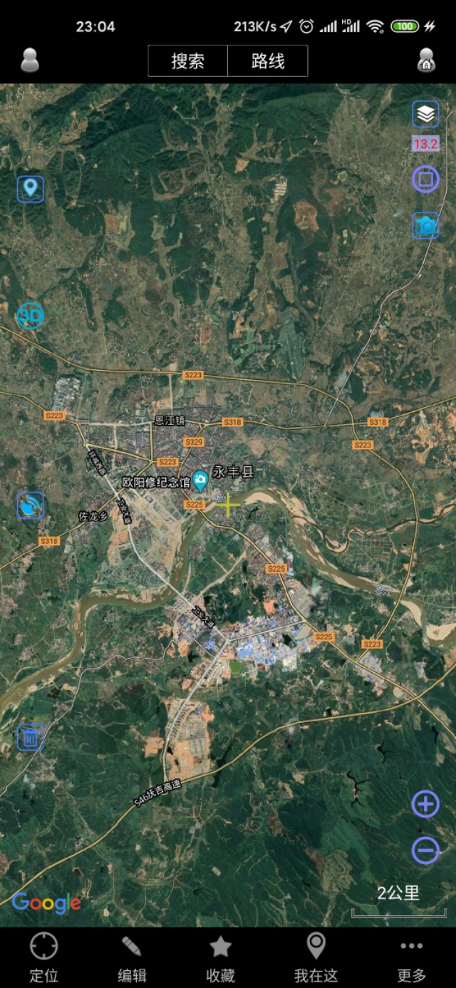 吉安市十县两区一县级市城区城建面积直观对比（同一比例尺下）