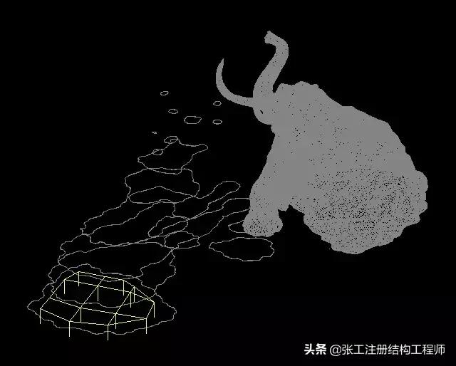 cad园林设计的假山平面图教程,现代花园假山流水鱼池设计效果