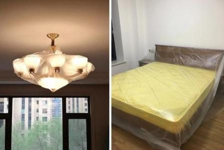 喷涂防尘遮蔽膜,装修家用防灰尘塑料防尘膜加厚