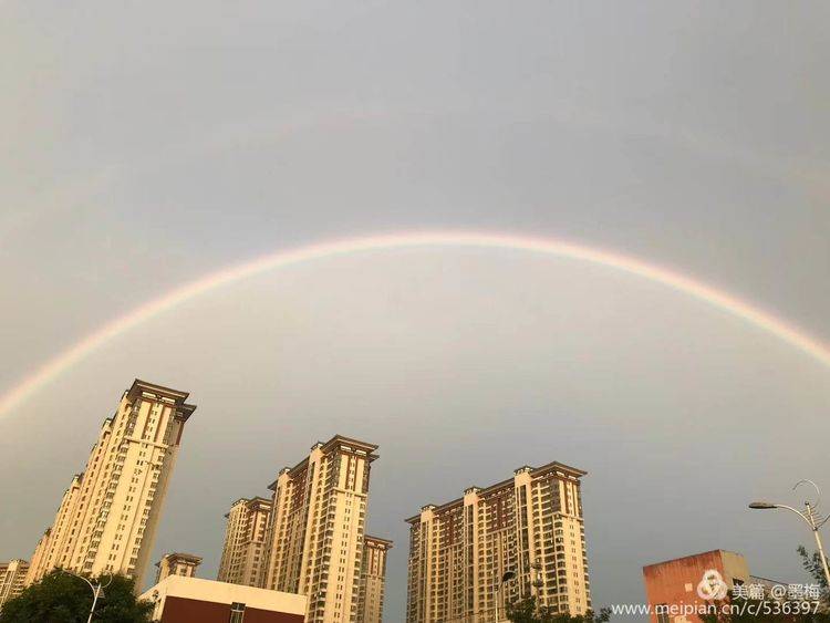 双彩虹映照下的绝美风景，洛阳奇特天象百年不遇