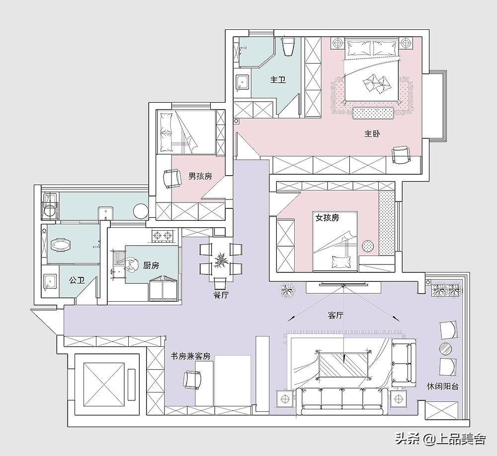 现代北欧风小户型简单舒适的小窝,极简北欧风140平的小清新风四居室