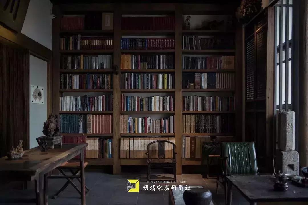 古典家具现代空间书房,古典家具与现代空间书房