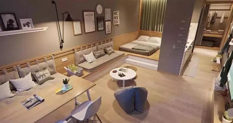 客厅餐厅二合一装修图,复古式客厅餐厅连在一起怎么设计