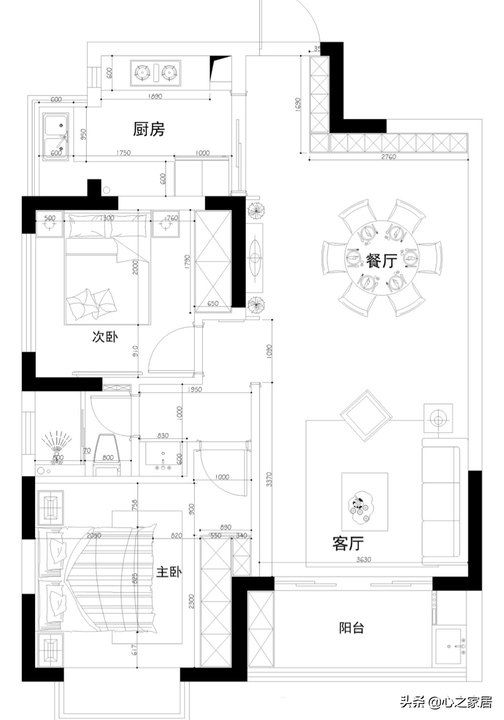 85平两室一厅电视墙,85寸电视小背景墙