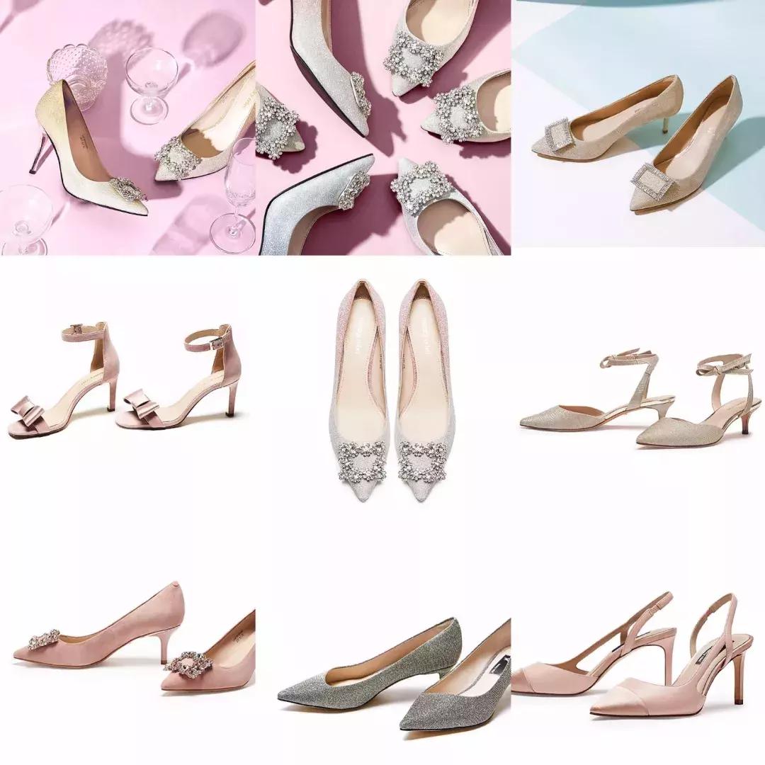 除了撞款的大牌婚鞋，小众+平价的美貌婚鞋走一波