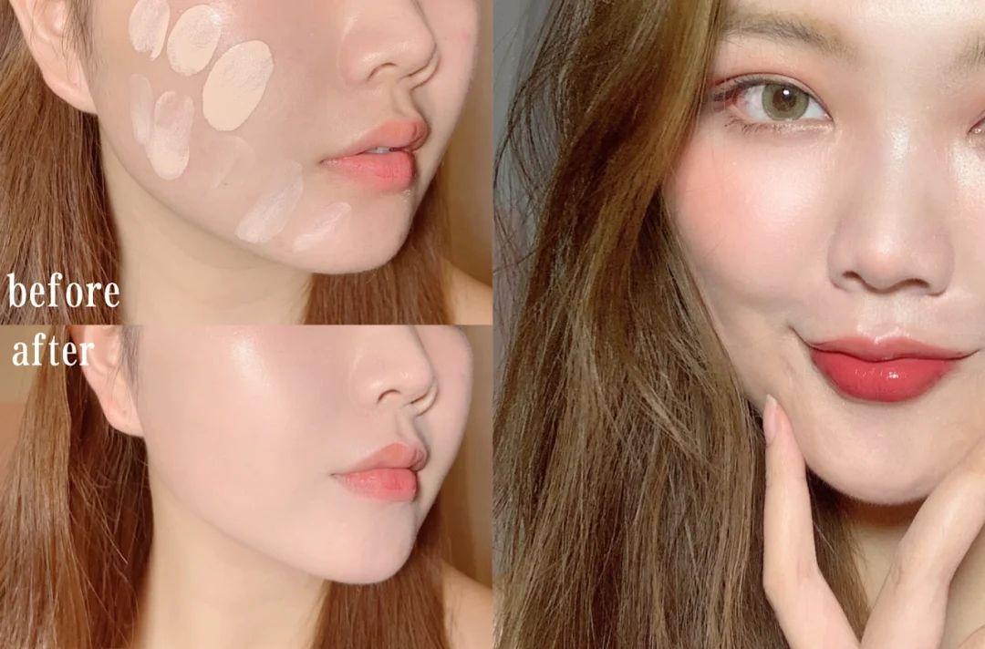 美宝莲和unny白盖粉底哪个好用,美宝莲fitme粉底水润112色号测试