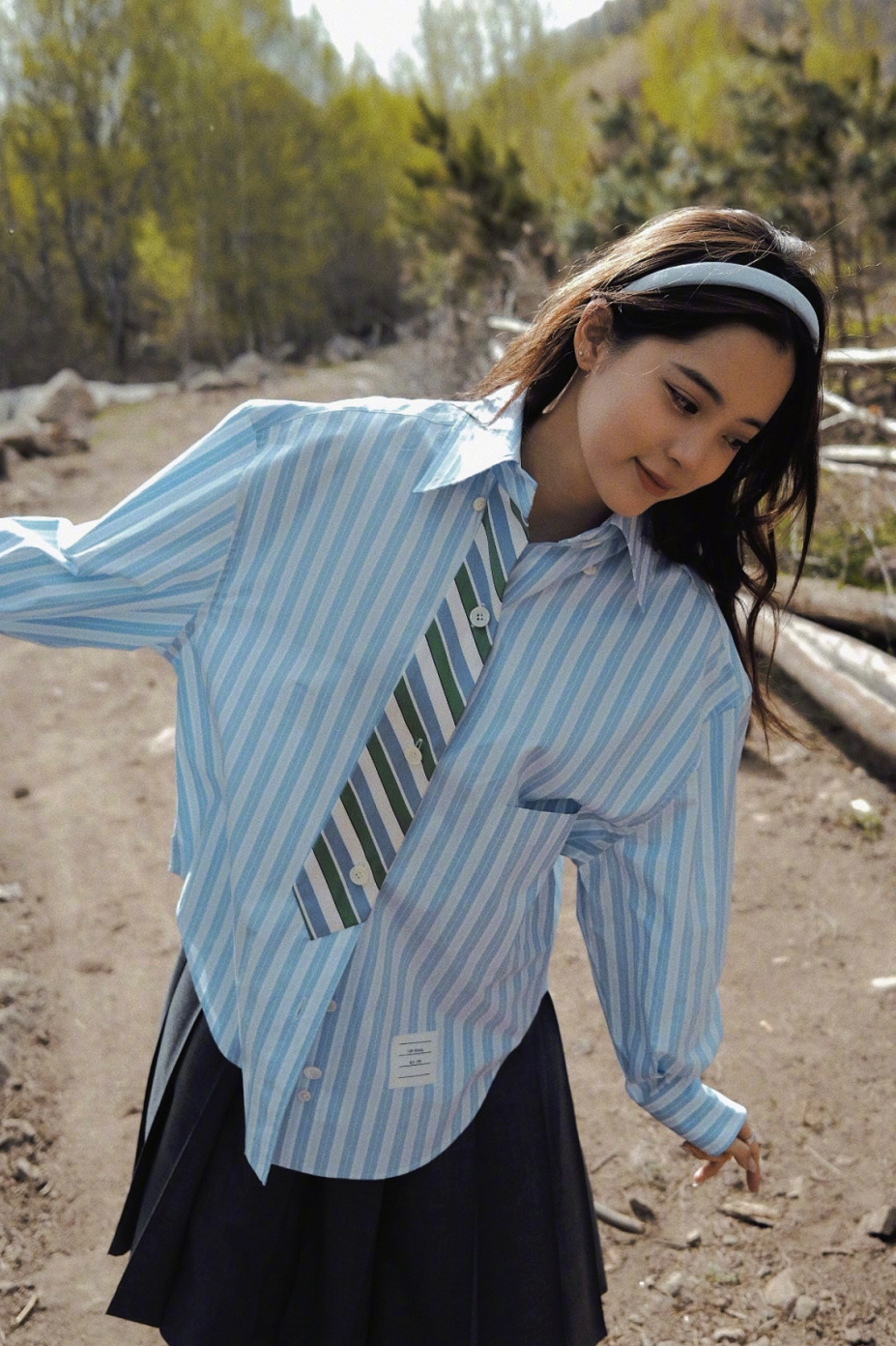 欧阳娜娜的清爽穿搭,欧阳娜娜夏日穿搭美图