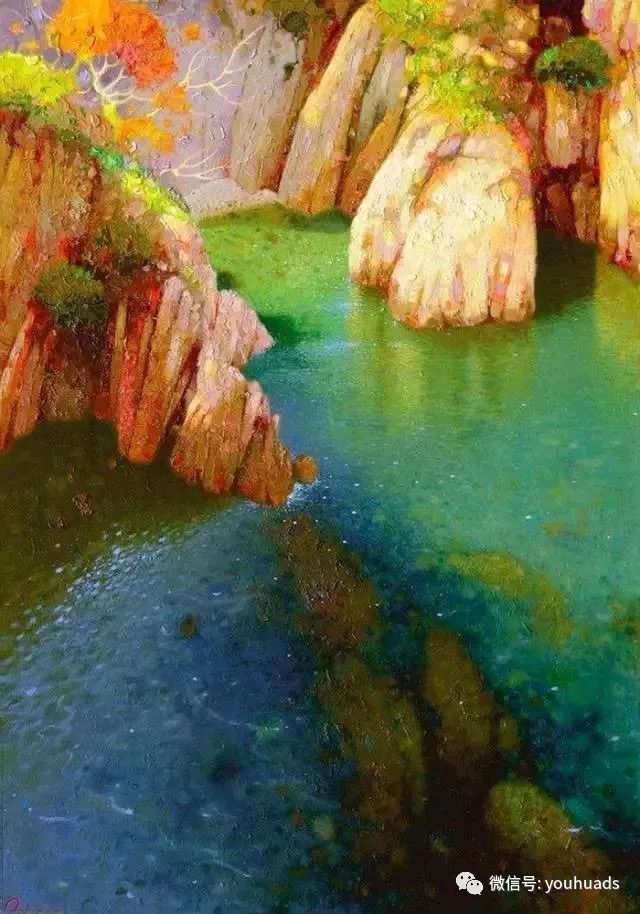 鲍勃罗斯的风景画,意大利画家fulviorinaldi水彩风景