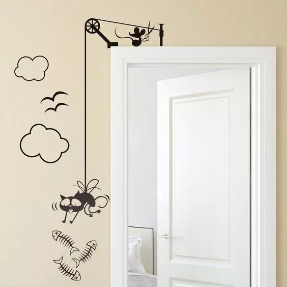 你家的墙贴,墙绘自己的家