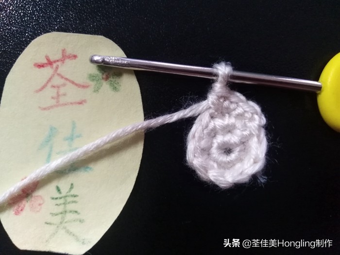 马蹄莲花的钩织教程,马蹄莲宽叶子的钩织教程