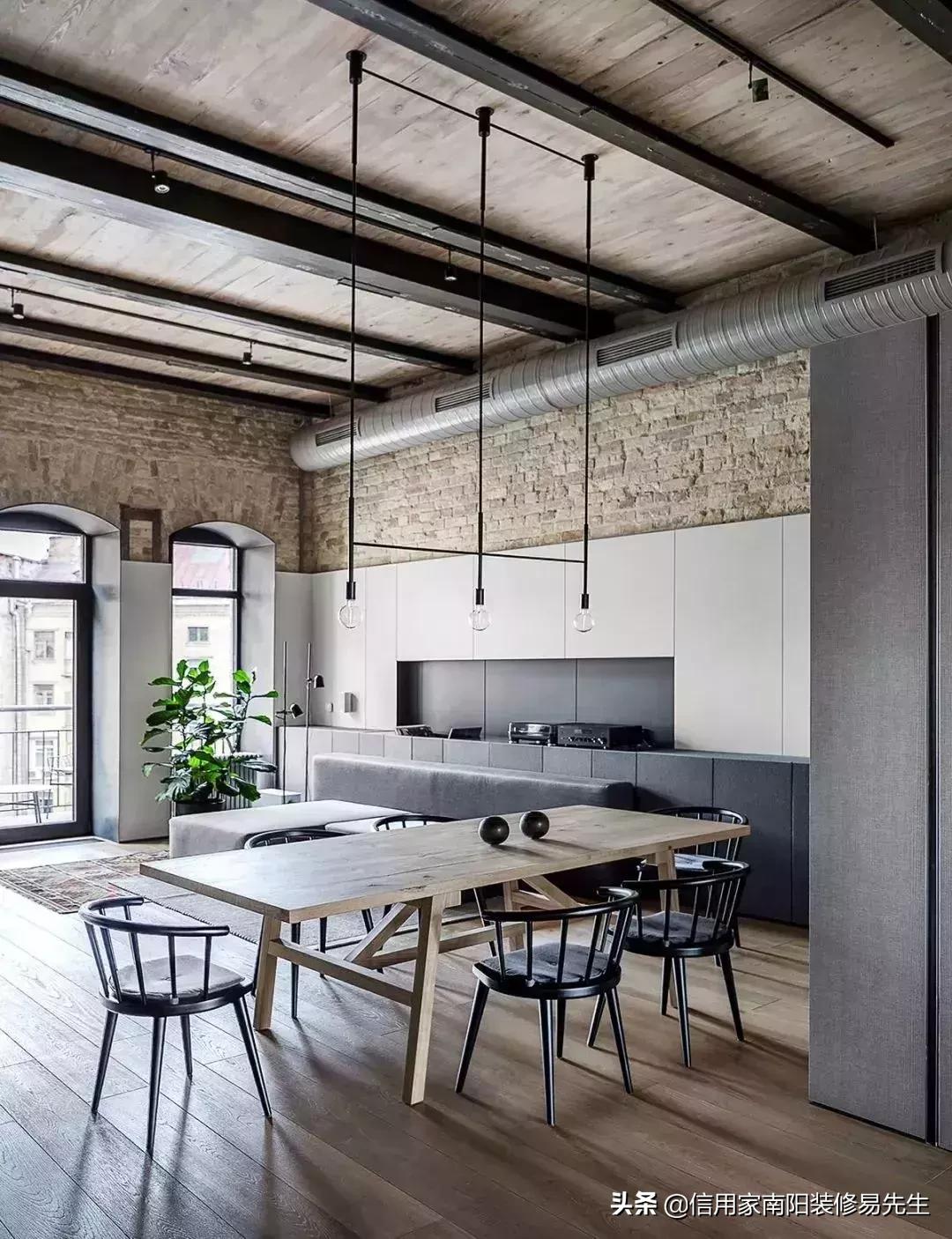 108平横厅客厅餐厅一体装修实景图,48种客餐厅设计总有一款适合你