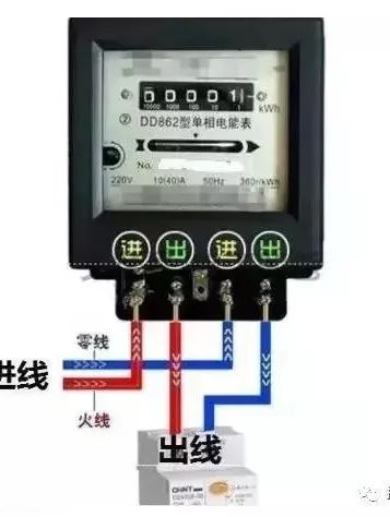 出租房电表接线图,两个电表的接线图