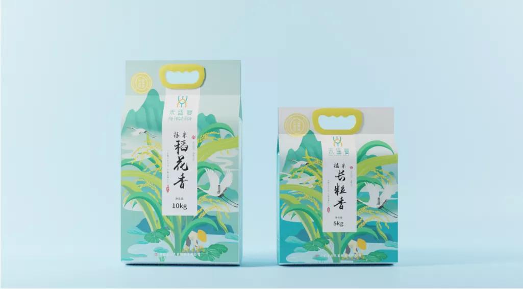 插画国潮包装设计,过桥米线国潮插画包装设计