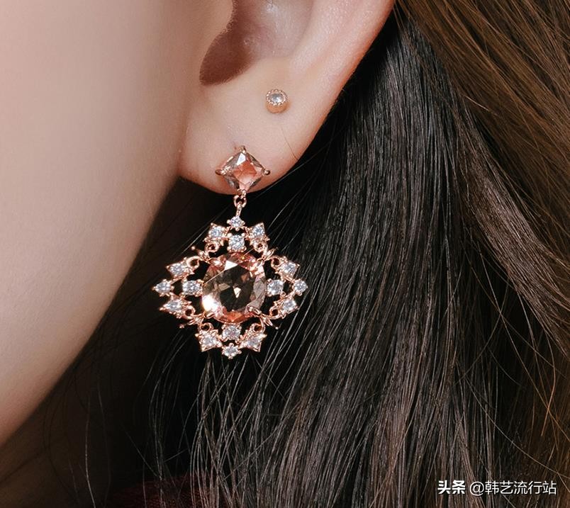 韩国耳环饰品高档气质,韩国低耳洞适合的耳环