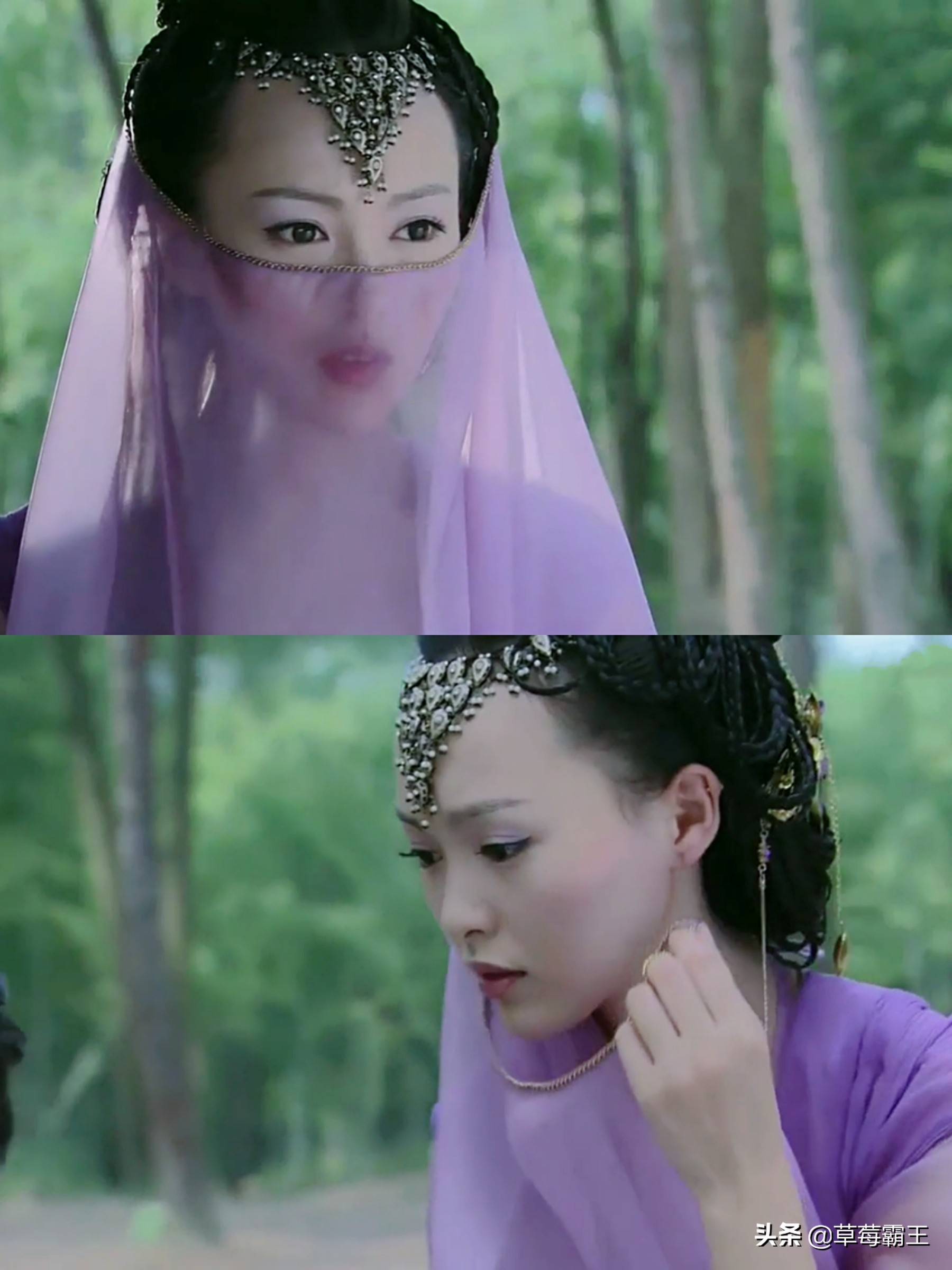 有齐刘海的古装编发,无刘海古装发型编发