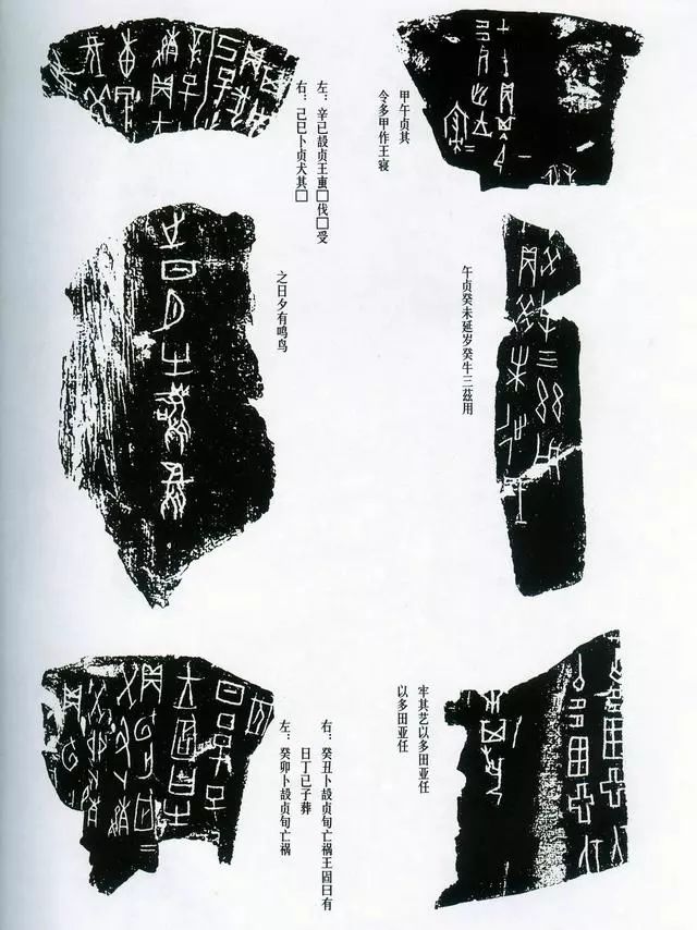 甲骨拓片精选,甲骨文拓片书法作品
