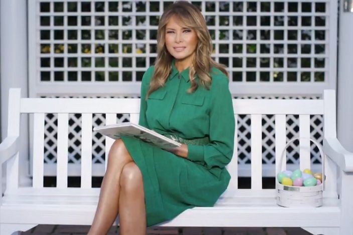 美国第一夫人植树节,美国第一夫人绿色衣服