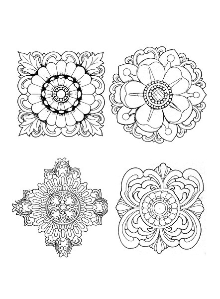 中国木雕纹样,中国木雕图案大全