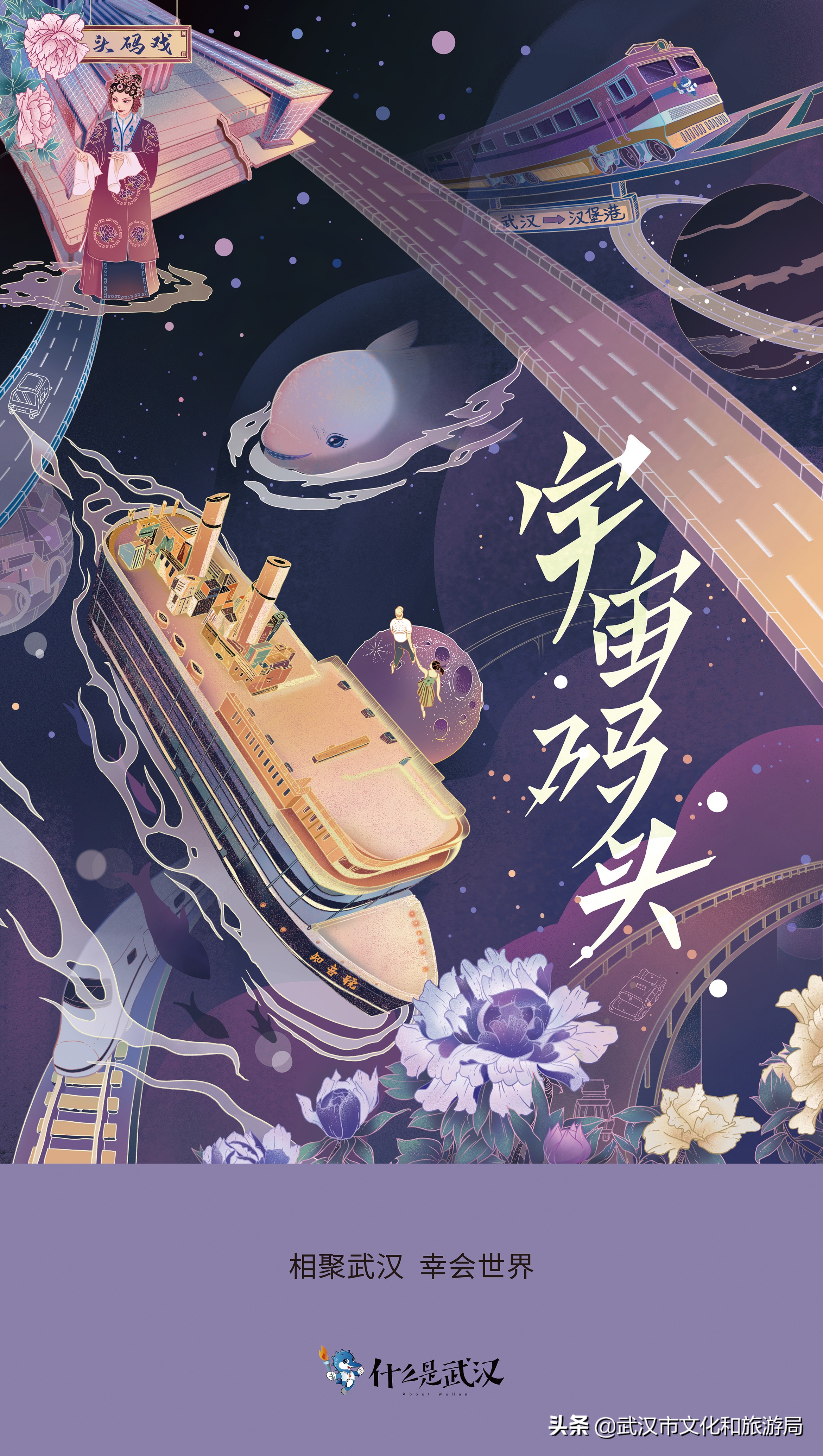 武汉景点手绘画简单,手绘武汉红色地图