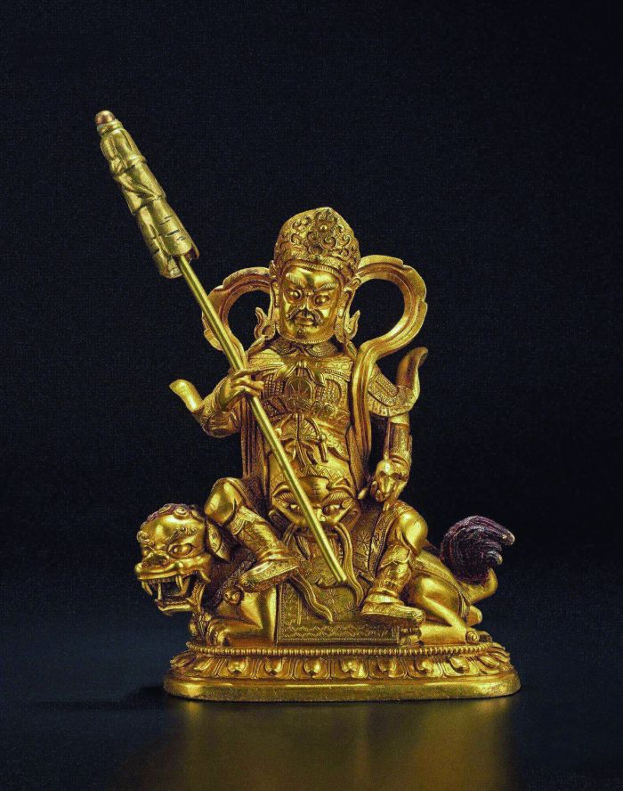 财宝天王像演变,清财宝天王像