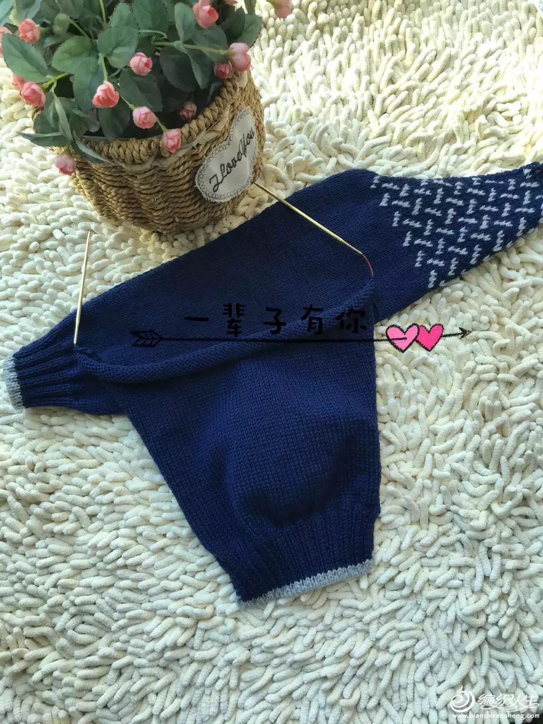 三四岁女宝提花毛衣棒针编织教程,女宝宝双色提花毛衣的编织教程