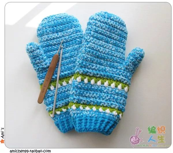 提花手套100种图解,提花手套织法图解