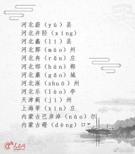 一读就错的地名最多的是哪个省,普通话一读就错的60个地名