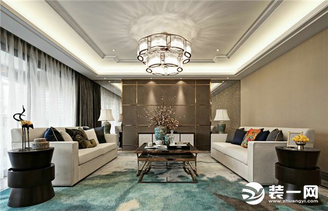 长存锦园160平轻奢风格装修效果图,上林熙园130平米户型装修