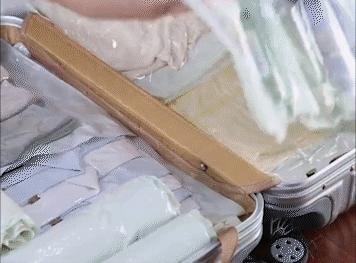 自动真空压缩袋收纳被子,免抽真空收纳衣物棉被压缩袋