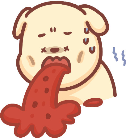 狗消化道出血呕吐物,狗狗胃黏膜出血呕吐