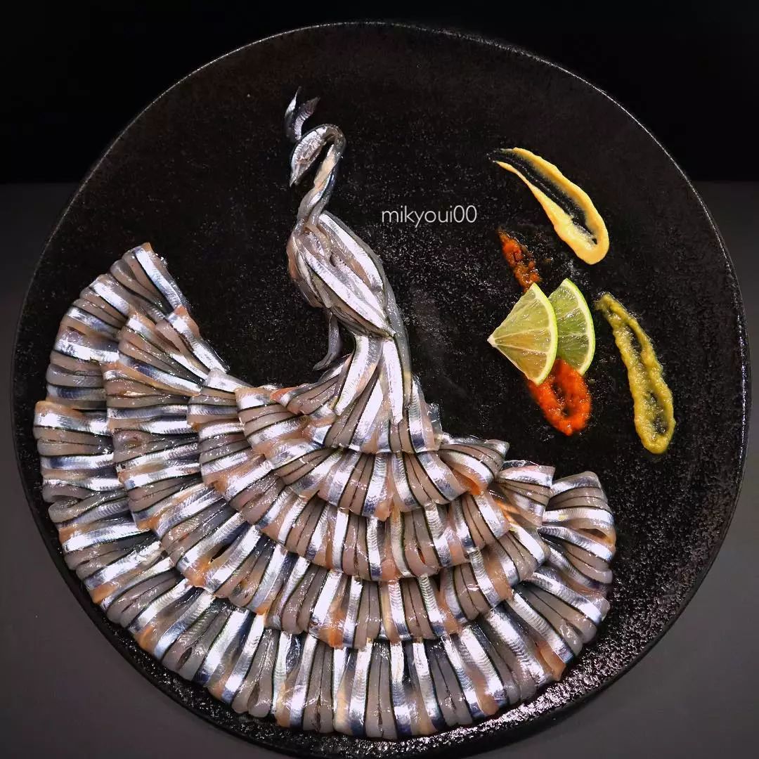 三文鱼作画,用三文鱼作画也能美到爆